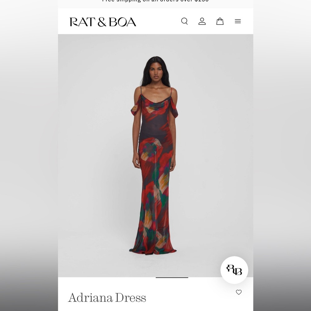Rat & Boa Adriana Dress Size Medium + skims slip